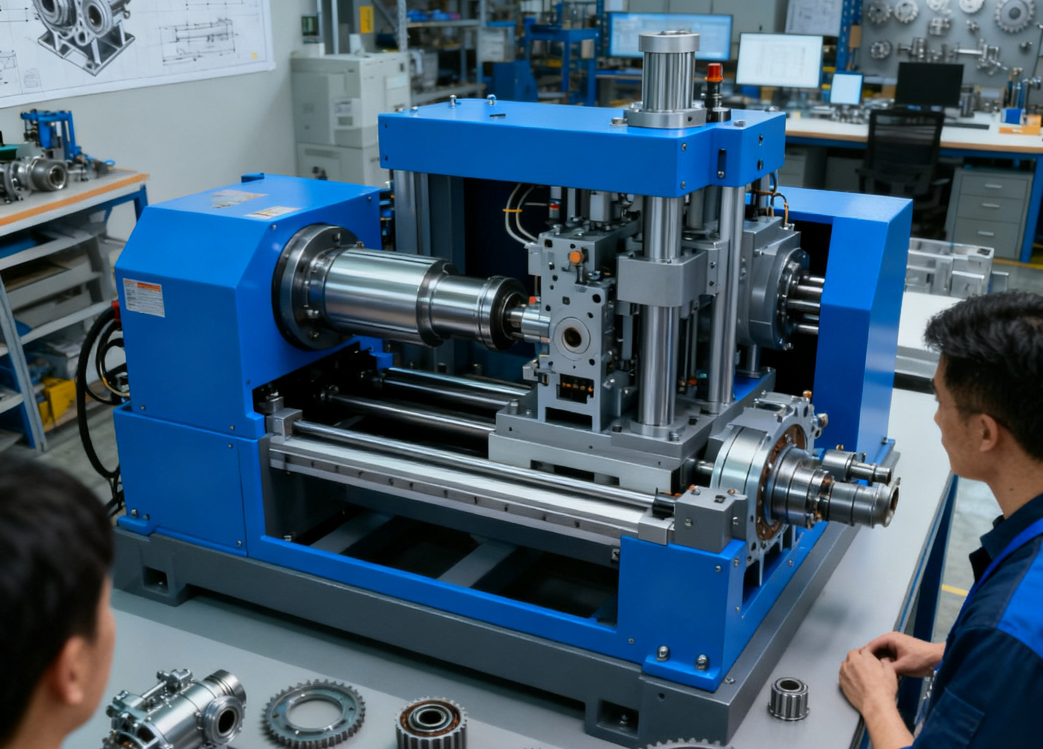 矿用车辆轮胎自动拆装机器人工作站